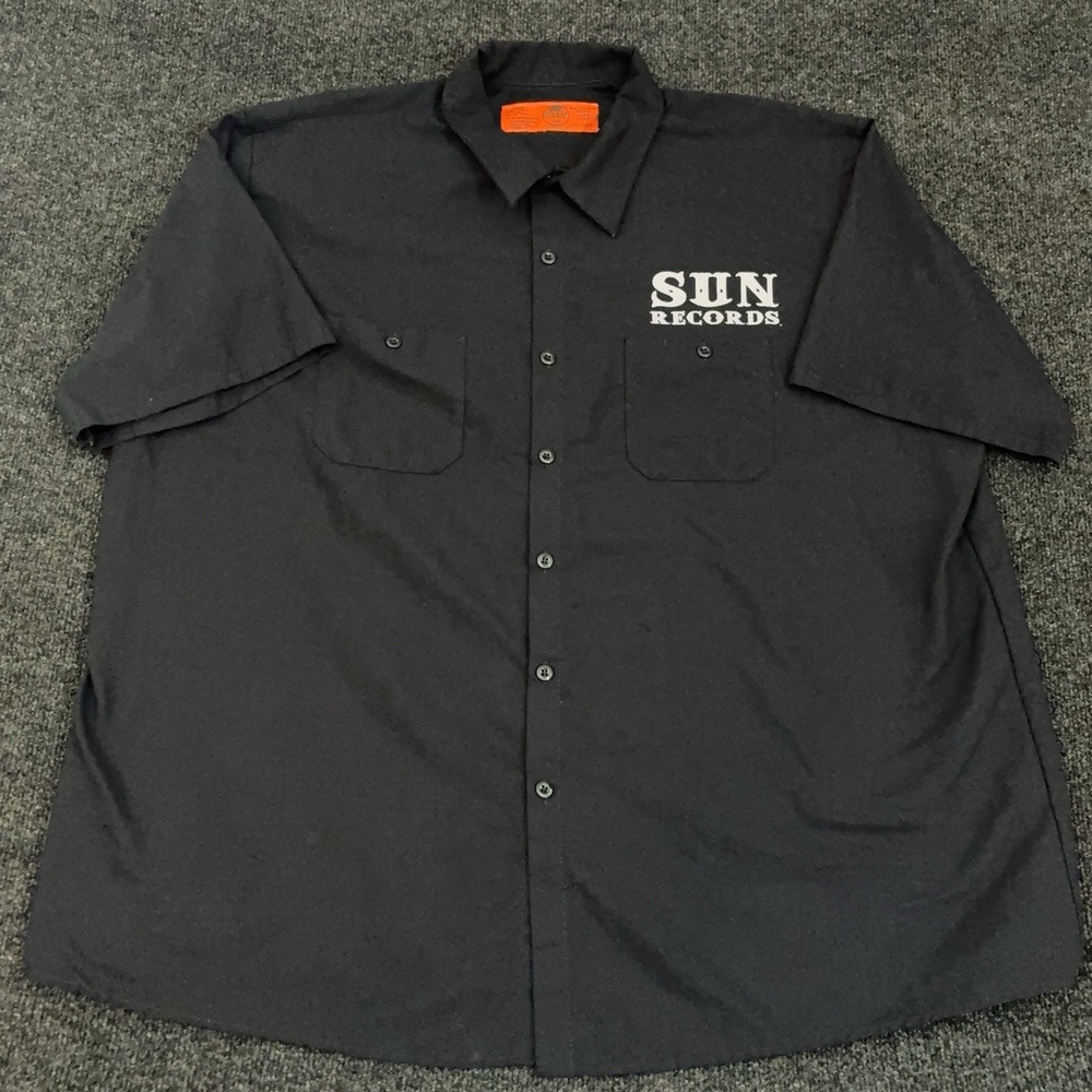 Red Kap Shirt Mens 3XL Black Sun Records Rockabilly Short Sleeve Button Up